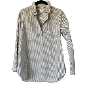 J. Crew Striped Tunic Top in Poplin Cotton. Size SM
